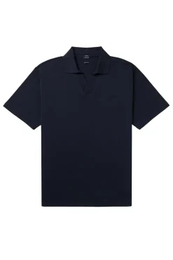 Heren polo korte mouw blauw