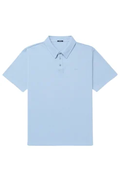 Heren polo korte mouw blauw