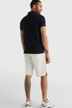 Heren polo korte mouw blauw