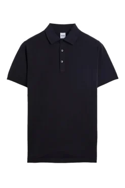 Heren polo korte mouw blauw