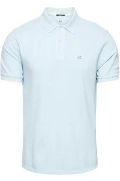 Heren polo korte mouw blauw