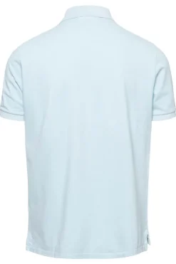 Heren polo korte mouw blauw