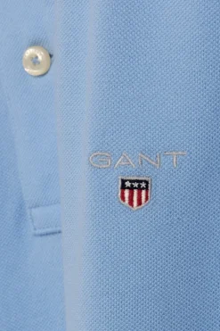 Heren polo korte mouw blauw