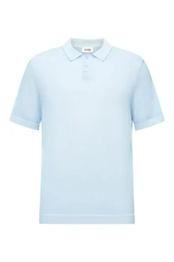 Heren polo korte mouw blauw