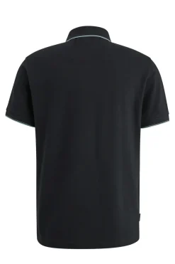 Heren polo korte mouw blauw