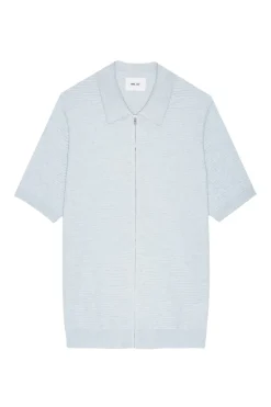 Heren polo korte mouw blauw