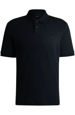Heren polo korte mouw blauw