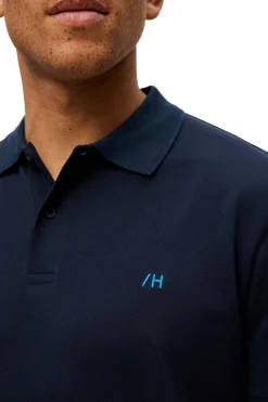 Heren polo korte mouw blauw