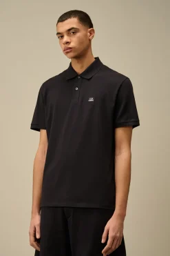Heren polo korte mouw blauw