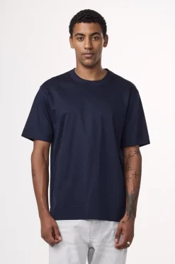 Heren polo korte mouw blauw