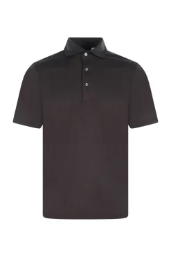 Heren polo korte mouw bruin