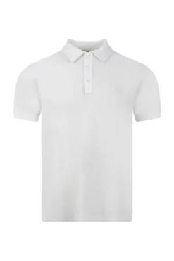 Heren polo korte mouw ecru