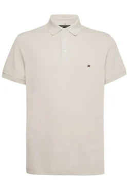 Heren polo korte mouw ecru