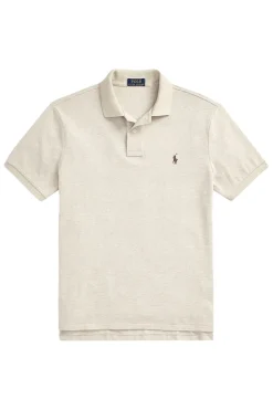Heren polo korte mouw ecru