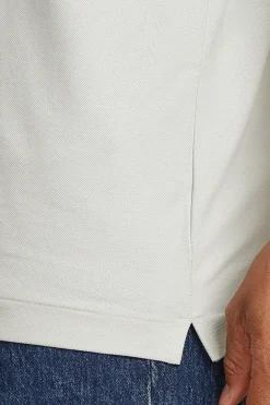 Heren polo korte mouw grijs