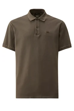 Heren polo korte mouw grijs