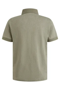 Heren polo korte mouw grijs