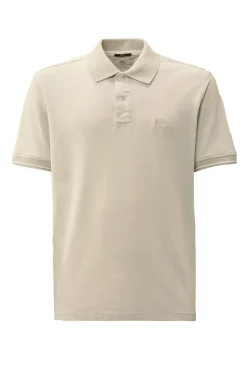 Heren polo korte mouw grijs