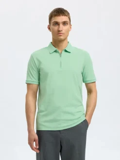 Heren polo korte mouw groen