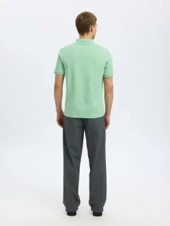 Heren polo korte mouw groen