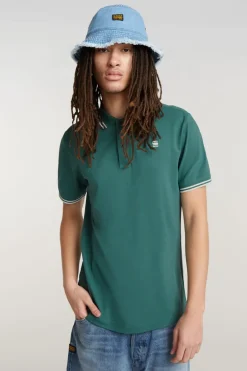 Heren polo korte mouw groen