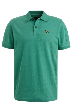 Heren polo korte mouw groen