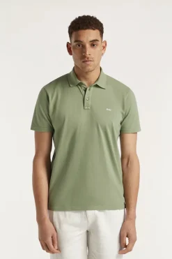 Heren polo korte mouw groen