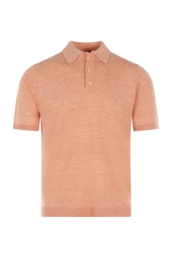 Heren polo korte mouw oranje