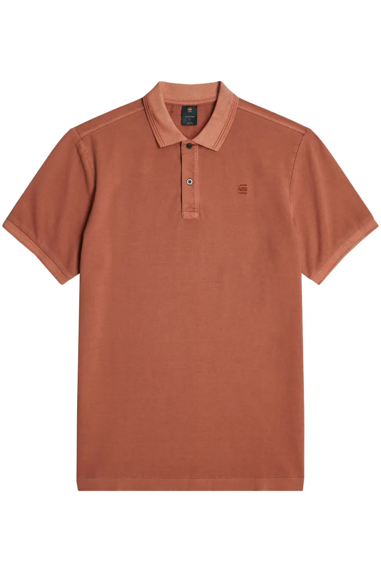 Heren polo korte mouw rose