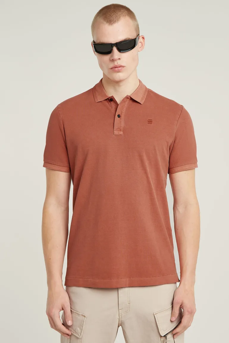 Heren polo korte mouw rose
