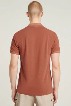 Heren polo korte mouw rose