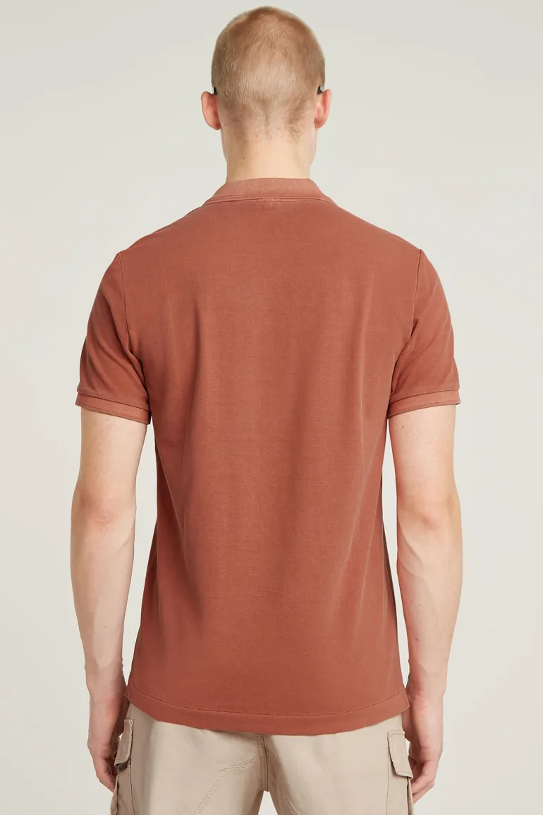 Heren polo korte mouw rose