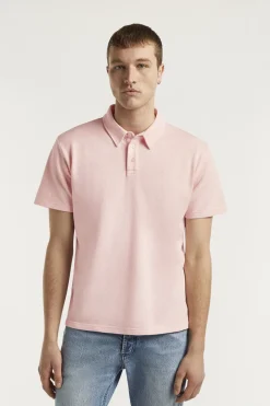 Heren polo korte mouw rose