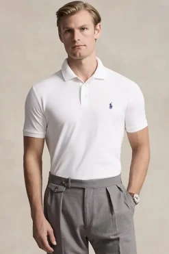 Heren polo korte mouw wit