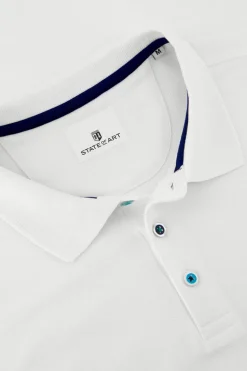 Heren polo korte mouw wit