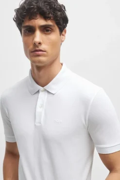 Heren polo korte mouw wit