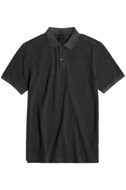 Heren polo korte mouw zwart