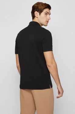 Heren polo korte mouw zwart