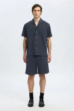 Heren short blauw