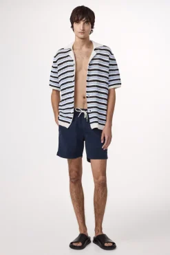 Heren short blauw