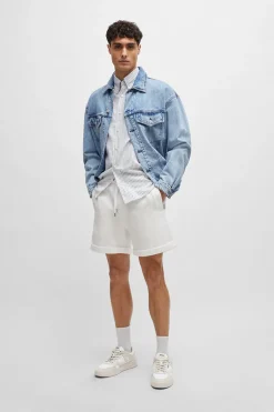 Heren short wit