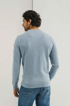 Heren sweater blauw