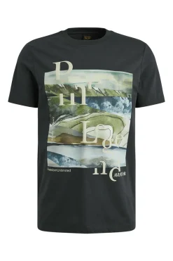 Heren t-shirt kortemouw blauw