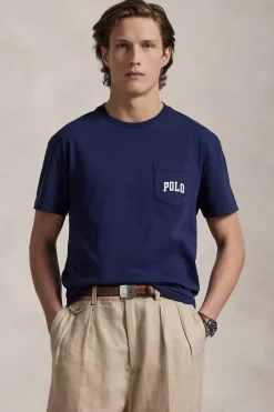 Heren t-shirt kortemouw blauw