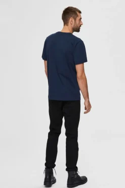 Heren t-shirt kortemouw blauw