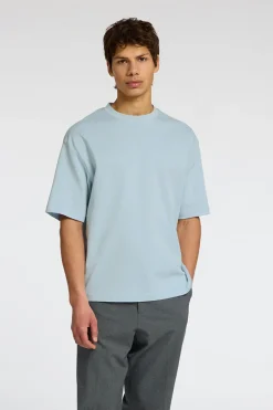 Heren t-shirt kortemouw blauw