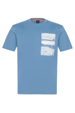 Heren t-shirt kortemouw blauw