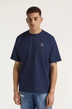 Heren t-shirt kortemouw blauw
