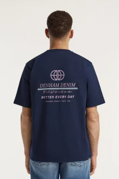 Heren t-shirt kortemouw blauw