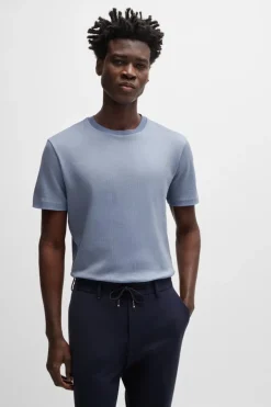 Heren t-shirt kortemouw blauw